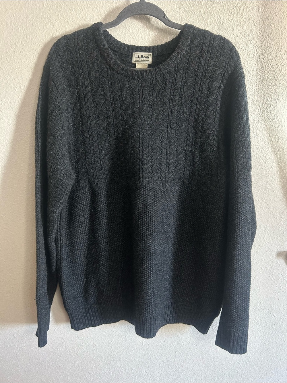 Vintage LL Bean 100% Lambswool Oversized Crewneck Sweater Womens L